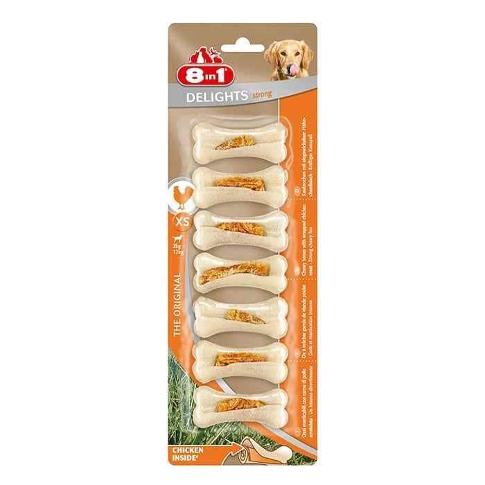 8in1 Delights Strong Küçük Irk Köpekler İçin Press Kemik 7'li