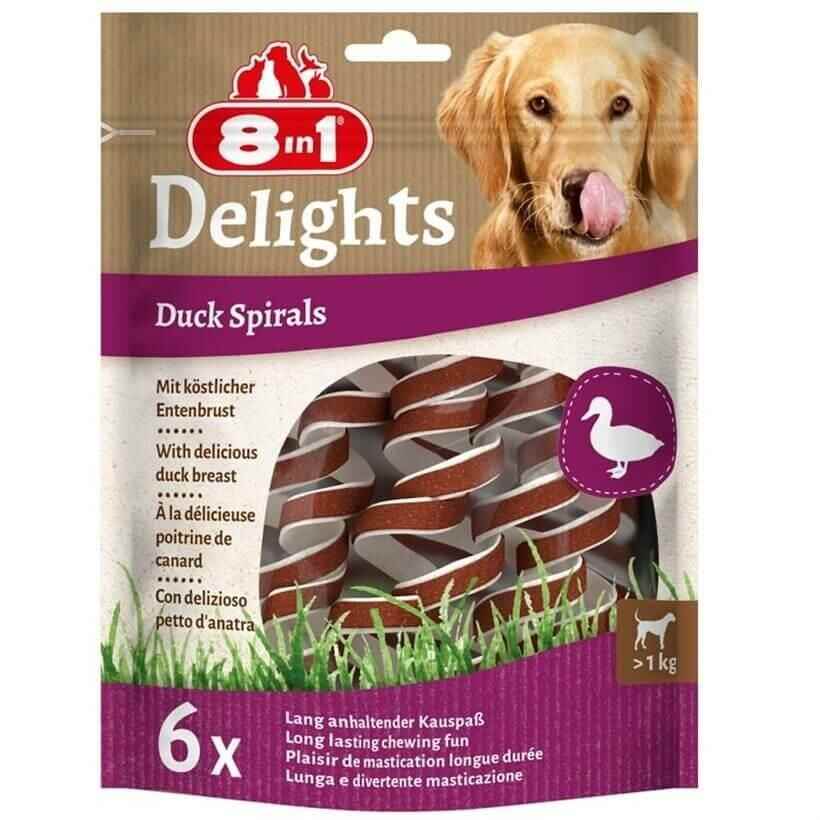 8in1 Smart Delights Duck Spirals Ördekli Burgu Köpek Ödülü 6lı