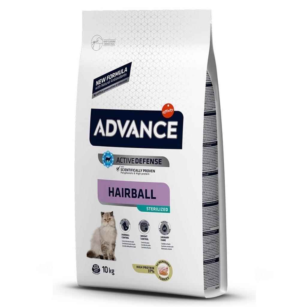 Advance Hairball Hindili Kısırlaştırılmış Kedi Maması 10 Kg