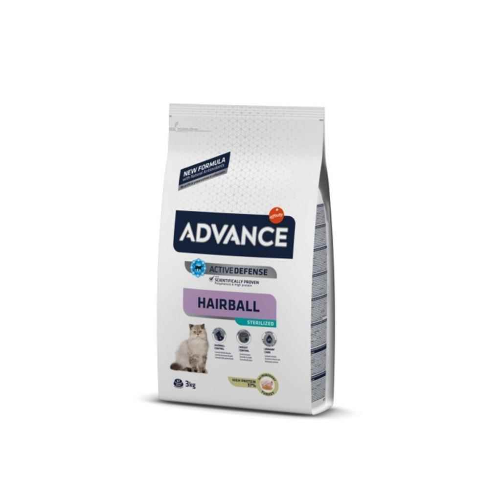 Advance Hairball Hindili Kısırlaştırılmış Kedi Maması 3 Kg