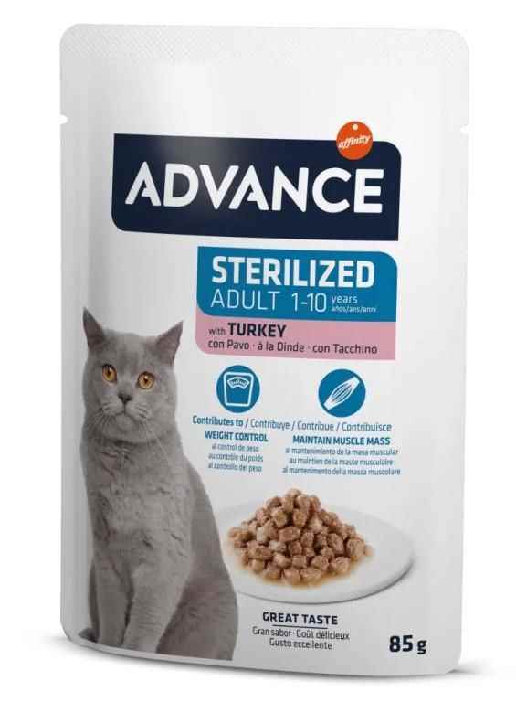 Advance Hindili Kısır Kedi Pouch Yaş Maması 85 Gr