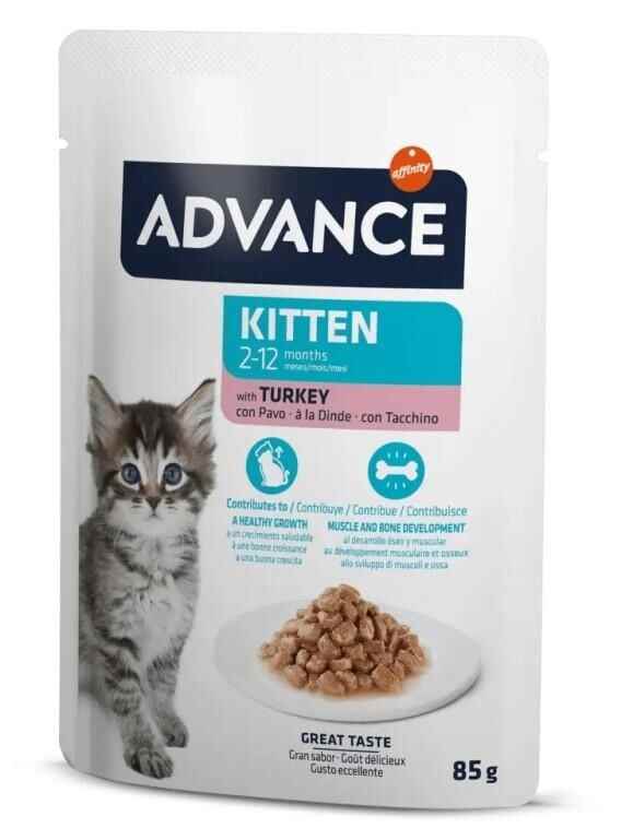 Advance Hindili Yavru Kedi Pouch Yaş Maması 85 Gr