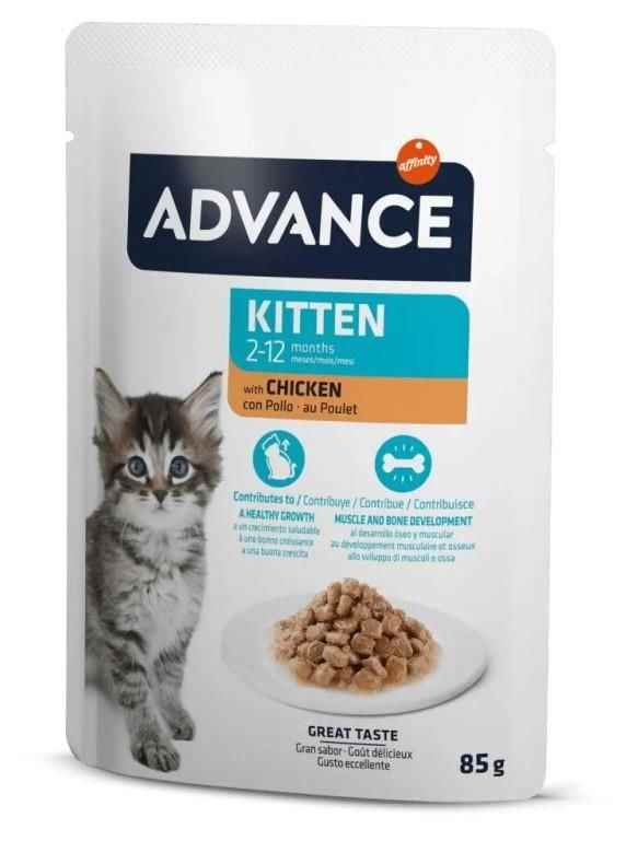 Advance Tavuklu Yavru Kedi Pouch Yaş Maması 85 Gr