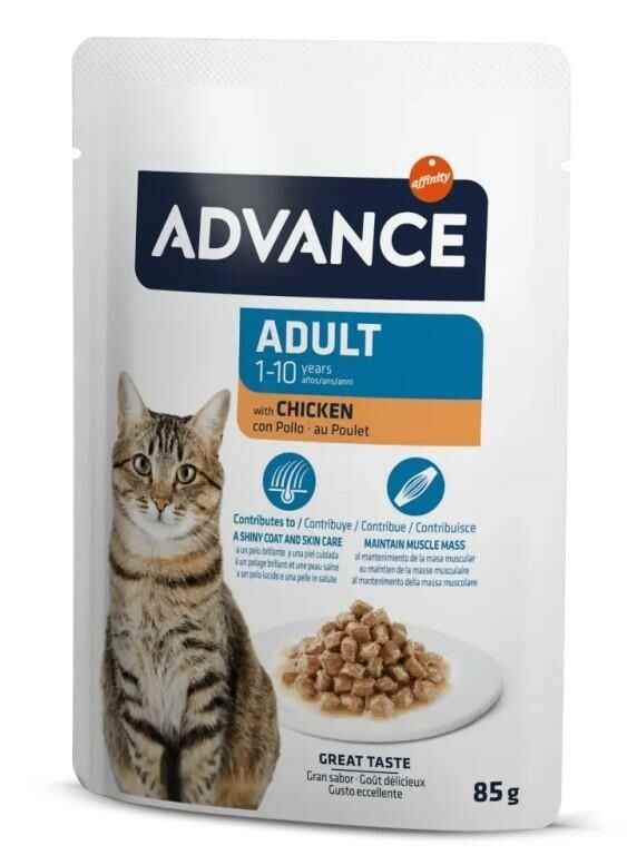 Advance Tavuklu Yetişkin Kedi Pouch Yaş Maması 85 Gr