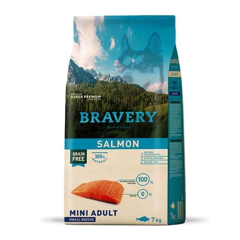 Bravery Mini Adult Somonlu Tahılsız Küçük Irk Köpek Maması 7kg