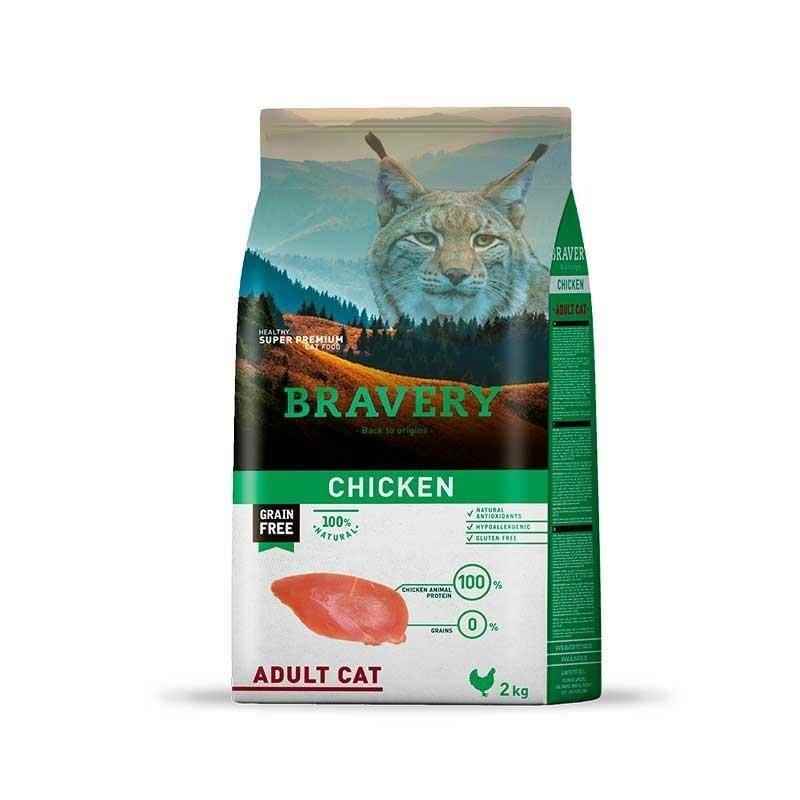 Bravery Tahılsız Tavuklu Yetişkin Kedi Maması 2kg