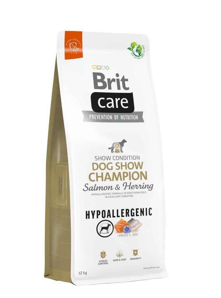 Brit Care Hypo-Allergenic Dog Show Champion Somon ve Ringa Balıklı Yetişkin Köpek Maması 12kg