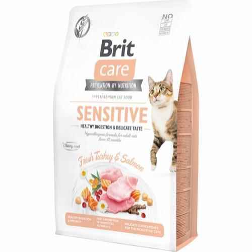 Brit Care Sensitive Hindili ve Somonlu Kedi Maması 2 Kg