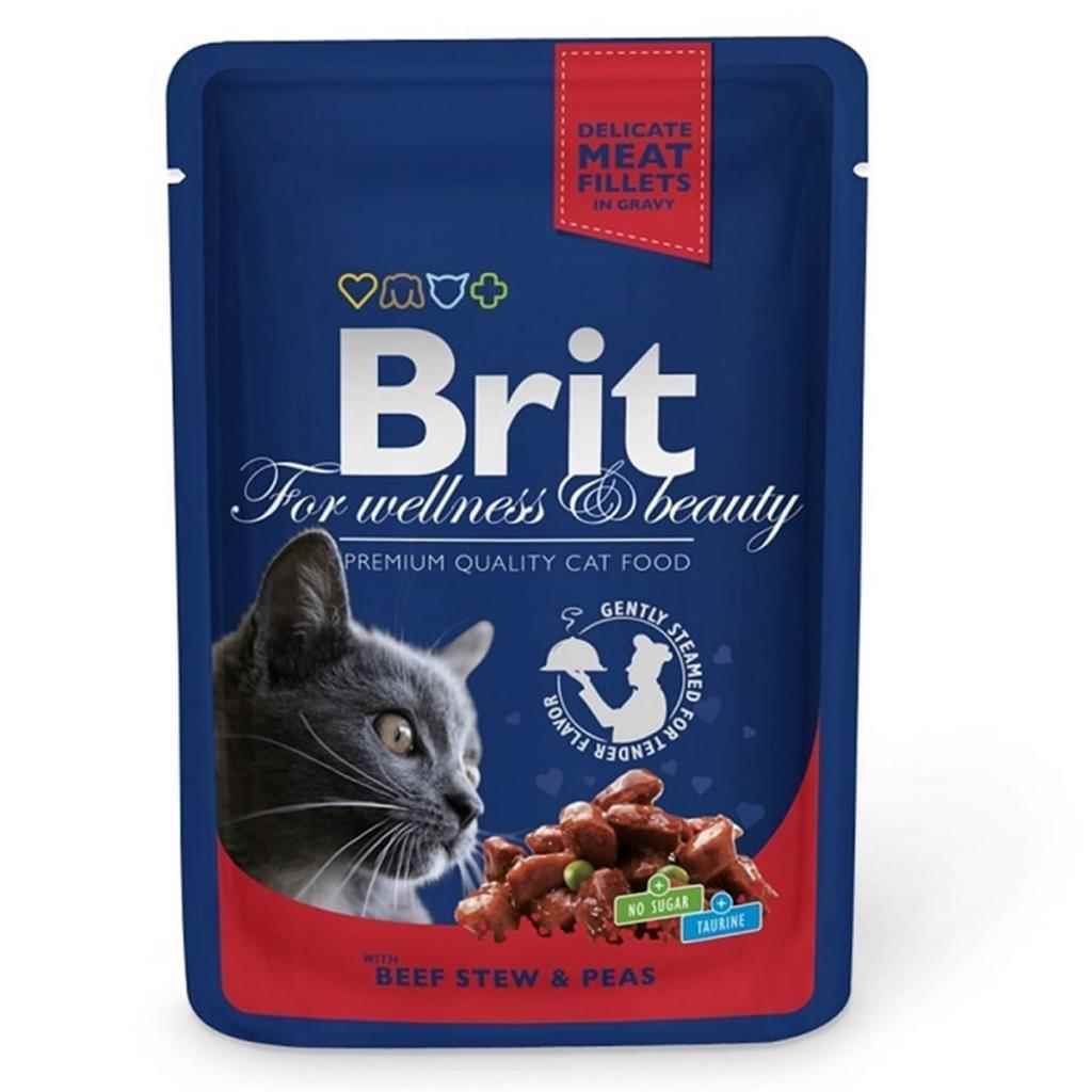 Brit Premium Cat Pouches Biftekli Bezelyeli Kedi Konservesi 100 Gr