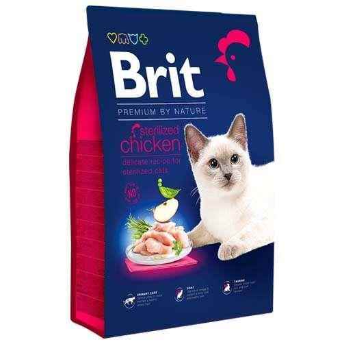 Brit Premium Tavuklu ve Pirinçli Kısırlaştırılmış Kedi Maması 8kg