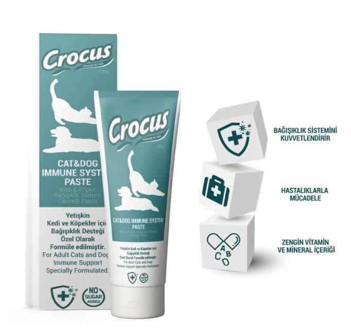 Crocus Immune Kedi Köpek Bağışıklık Sistemi Güçlendirici Macun 100 Gr