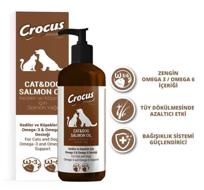 Crocus Kedi Köpek Somon Yağı 200 Ml