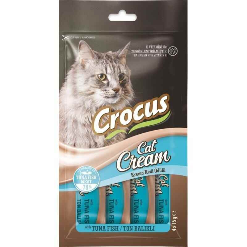 Crocus Ton Balıklı Krema Kedi Ödülü 4*15 Gr