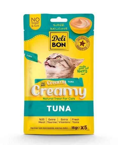 Delibon Creamy Ton Balıklı Kedi Ödül Maması 15 gr 5li