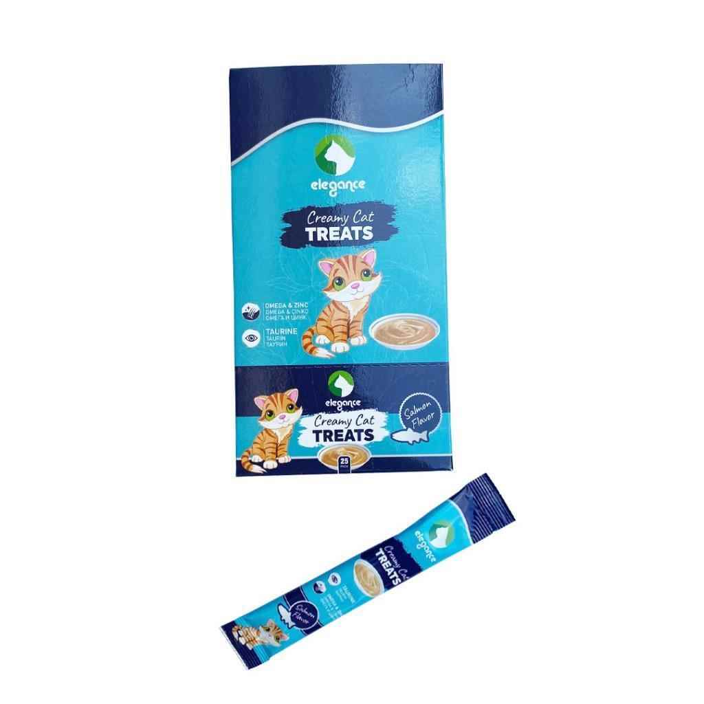 Elegance Creamy Treats Somonlu Likit Kedi Ödülü 15 Gr x 25 Adet