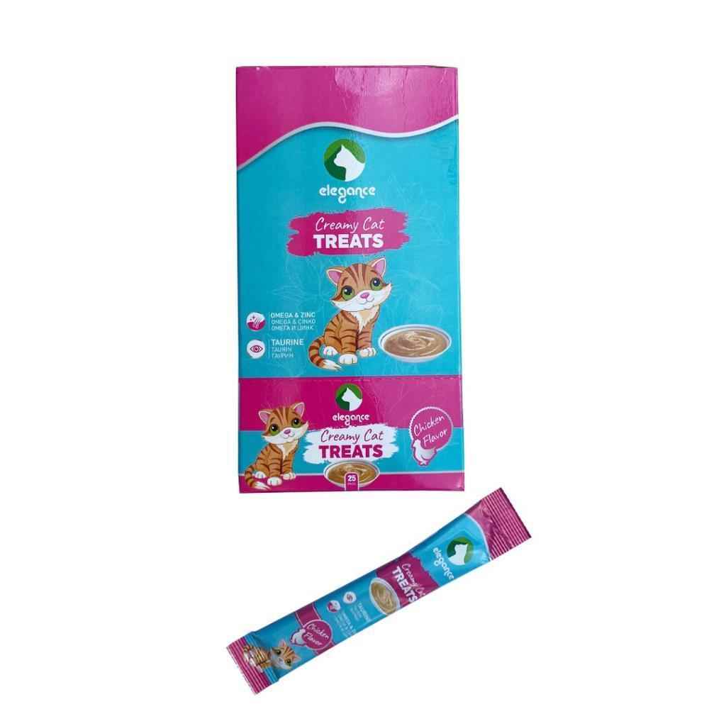 Elegance Cremy Treats Tavuklu Likit Kedi Ödülü 15 Gr x 25 Adet