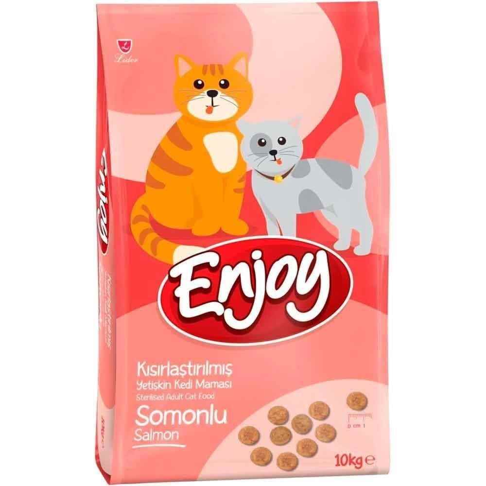 Enjoy Somonlu Kısırlaştırılmış Kedi Maması 10 Kg