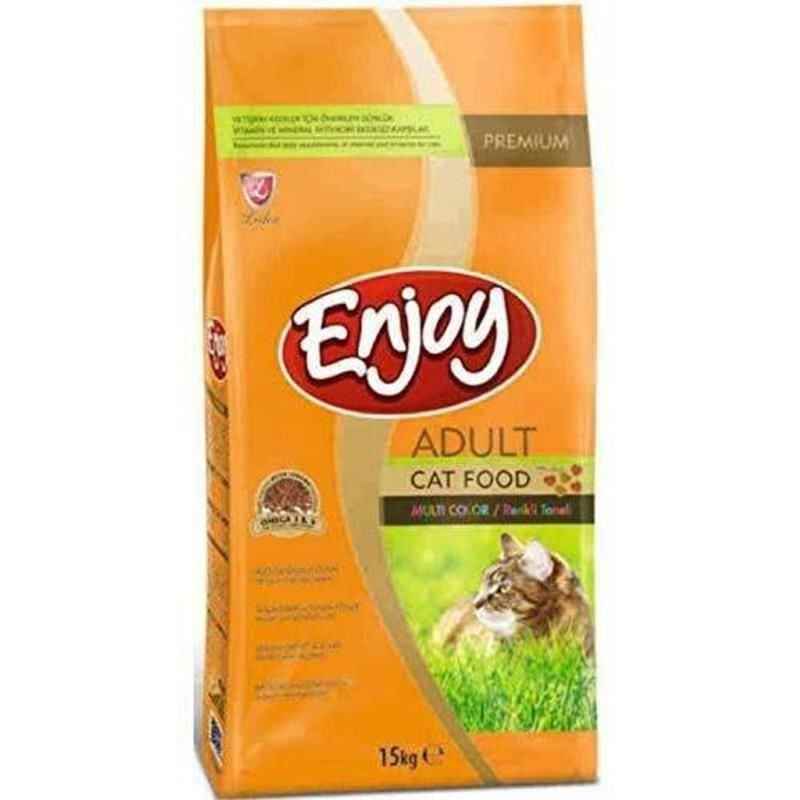 Enjoy Multi Color Renkli Taneli Yetişkin Kedi Mamasi 15 kg