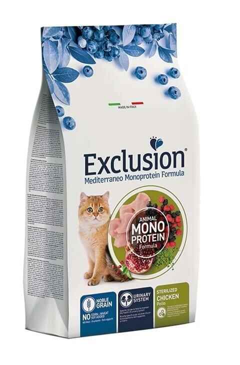 Exclusion Monoprotein Tavuklu ve Narlı Düşük Tahıllı Kısırlaştırılmış Kedi Maması 1,5 kg