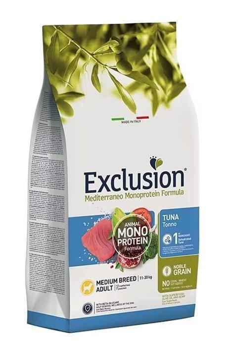 Exclusion Monoprotein Ton Balıklı ve Narlı Düşük Tahıllı Orta Irk Yetişkin Köpek Maması 12kg