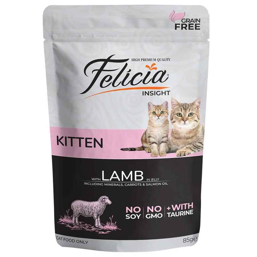 Felicia Tahılsız Yavru Kuzu Etli Yaş Kedi Maması 85 gr