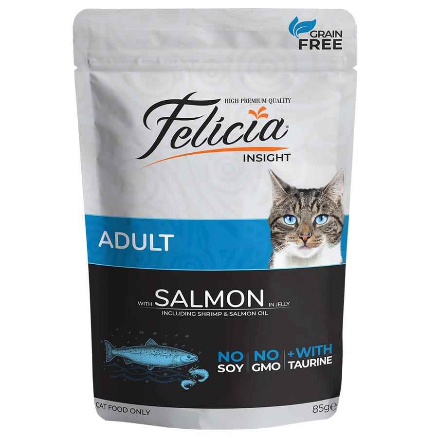 Felicia Tahılsız Yetişkin Somonlu Yaş Kedi Maması 85 gr