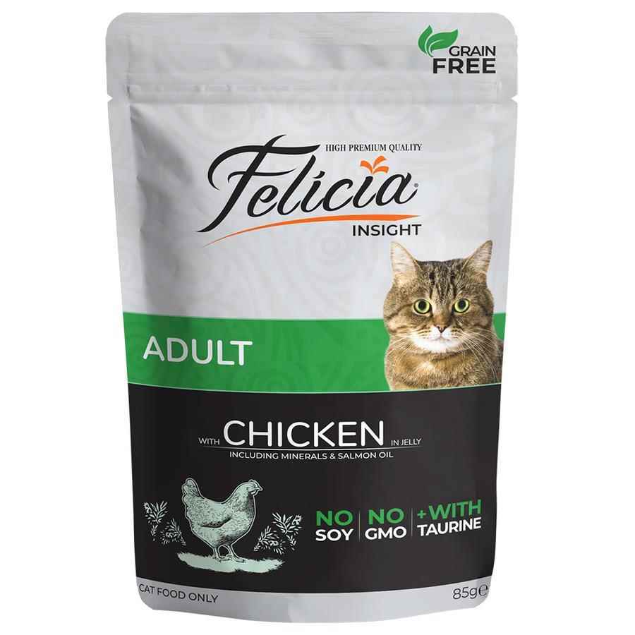 Felicia Tahılsız Yetişkin Tavuklu Yaş Kedi Maması 85 gr