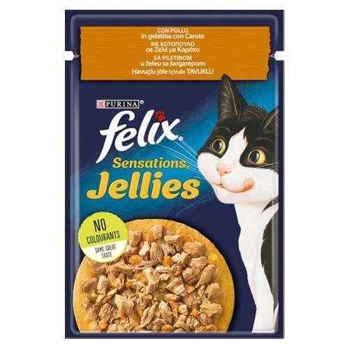 Felix Jellies Tavuklu ve Havuçlu Kedi Yaş Mama 100 Gr