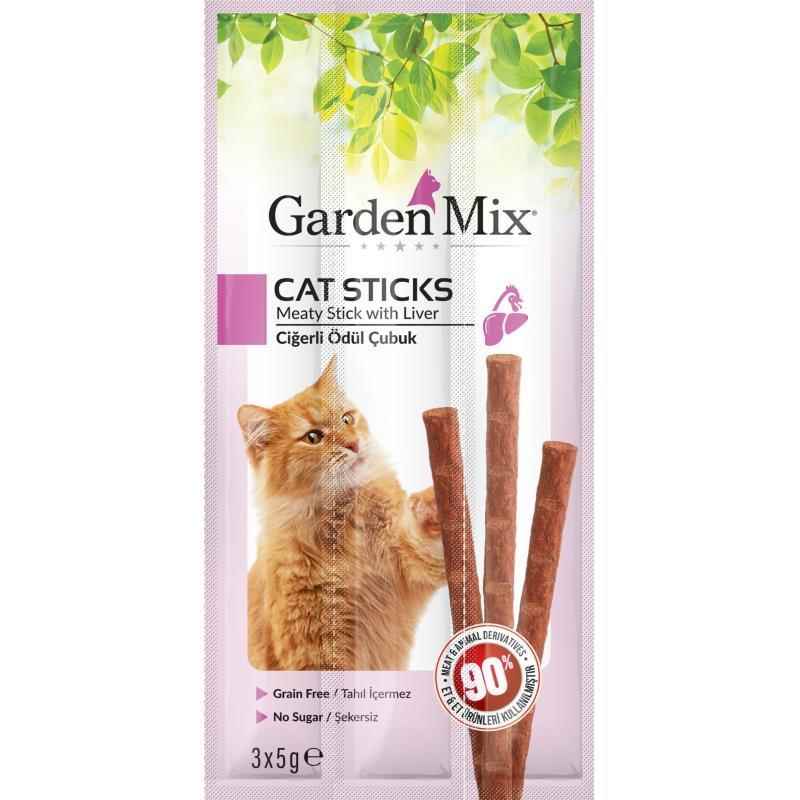 Gardenmix Ciğerli Kedi Stick Ödül 3*5 Gr