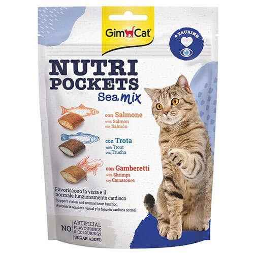 GimCat Nutripockets Sea Mix Deniz Mahsüllü Kedi Ödülü 150 Gr