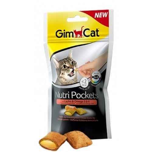 Gimcat NutriPockets Somonlu Kedi Ödülü 60 gr