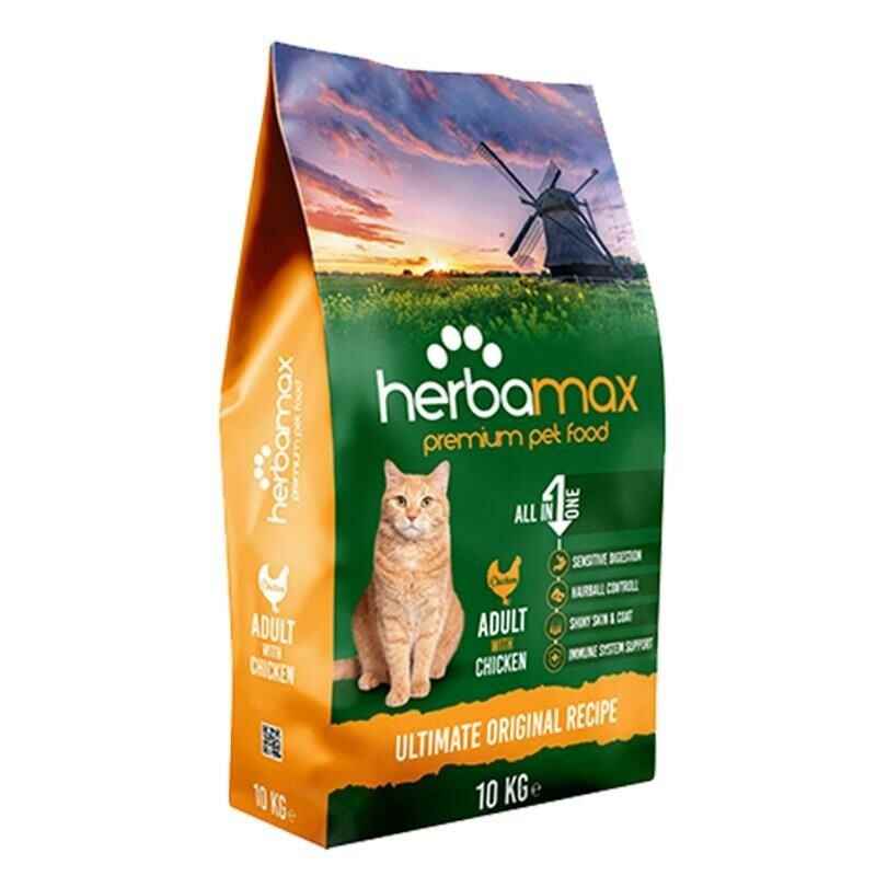 Herbamax Adult Tavuklu Yetişkin Kedi Maması 10 Kg