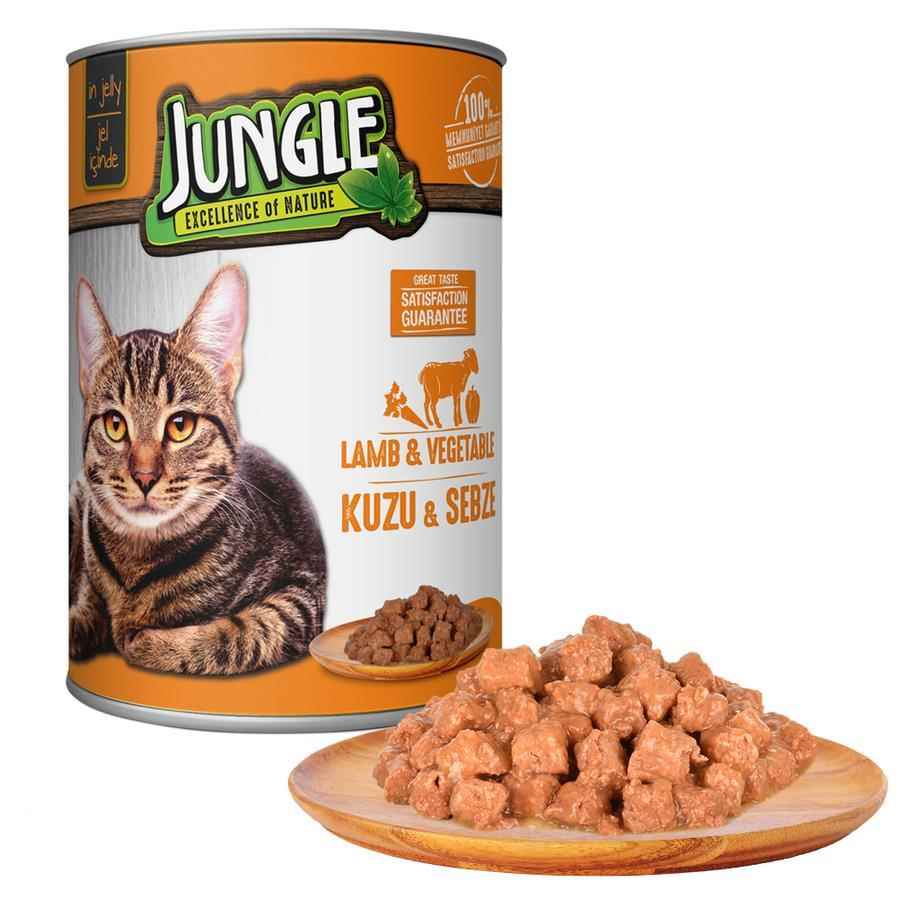 Jungle Kuzulu Sebzeli Kedi Koneservesi 415 Gr