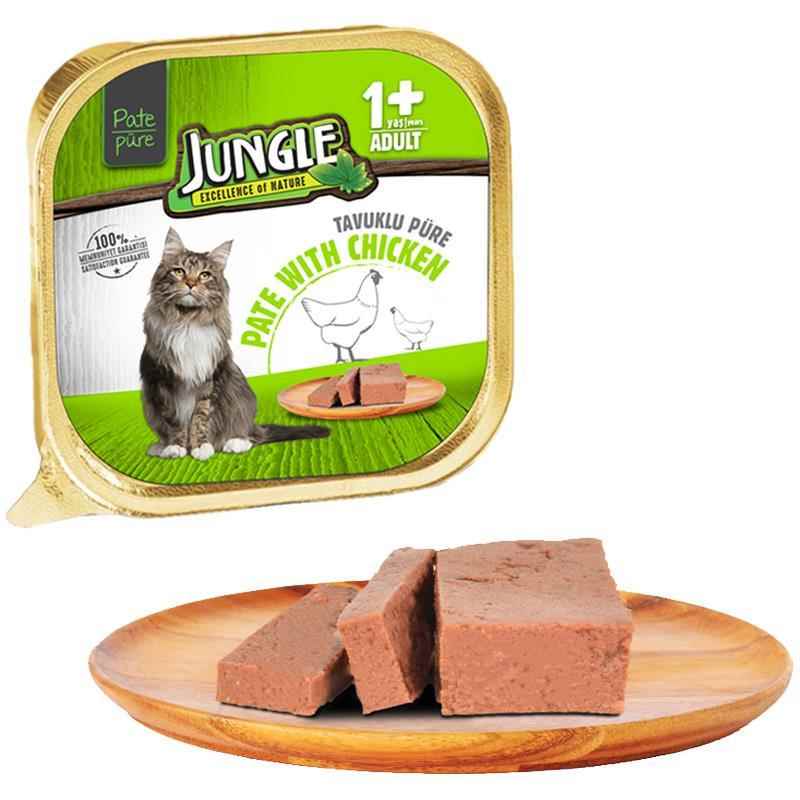 Jungle Tavuklu Kıyılmış Yetişkin Kedi Konservesi 100 g