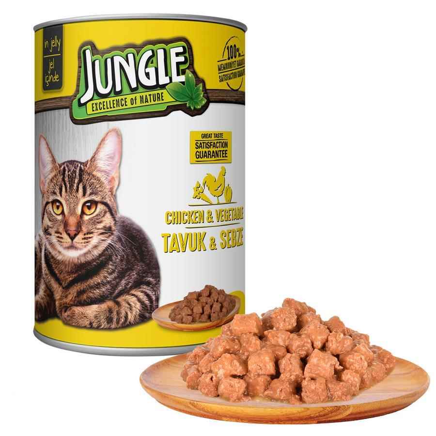 Jungle Tavuklu Sebzeli  Kedi Konservesi 415 GR