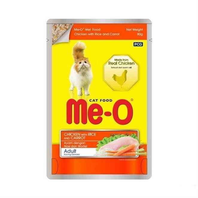 Meo Pouch Adult Tavuk Etli Havuçlu Yetişkin Kedi Konservesi 80 Gr