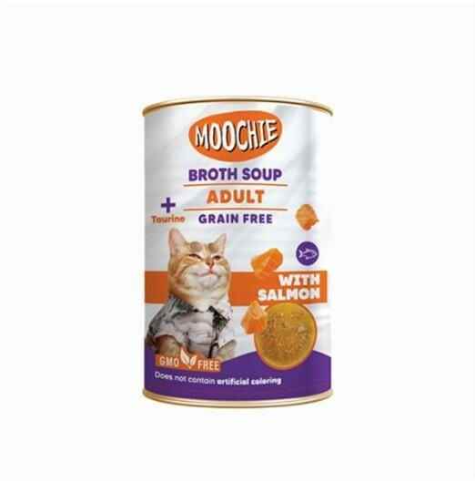 Moochie Somon Balıklı Yetişkin Kedi Çorbası 135 ML