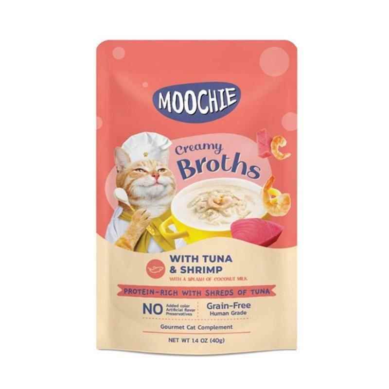 MOOCHIE Ton Balıklı ve Karidesli Kedi Çorbası 40gr