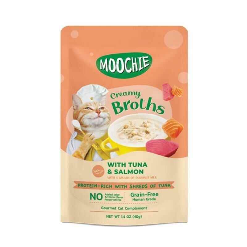 MOOCHIE Ton Balıklı ve Somonlu Kedi Çorbası 40gr