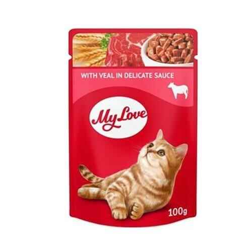 My Love Sos İçinde Dana Etli Pouch Kedi Maması 100 Gr