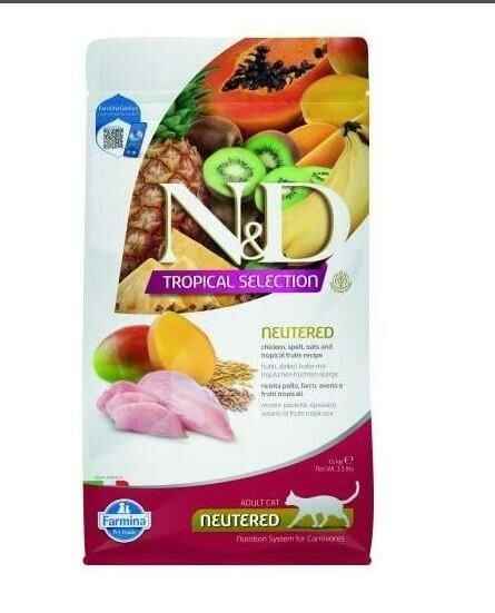 N&D Tropical Tavuklu Kısırlaştırılmış Kedi Maması 1.5 Kg