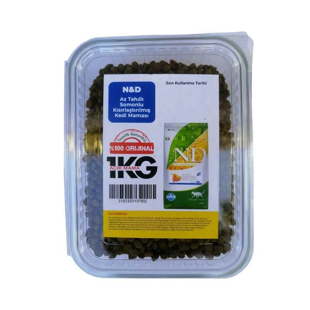 ND Az Tahıllı Somonlu Kısırlaştırılmış Kedi Maması 1 Kg (AÇIK PAKET)