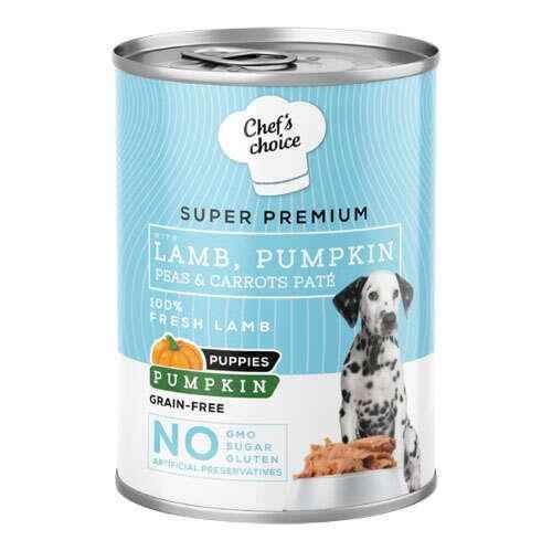 New Chefs Choice Pumpkin Pate Puppy Kuzu Balkabak Yavru Köpek Yaş Maması 400 Gr