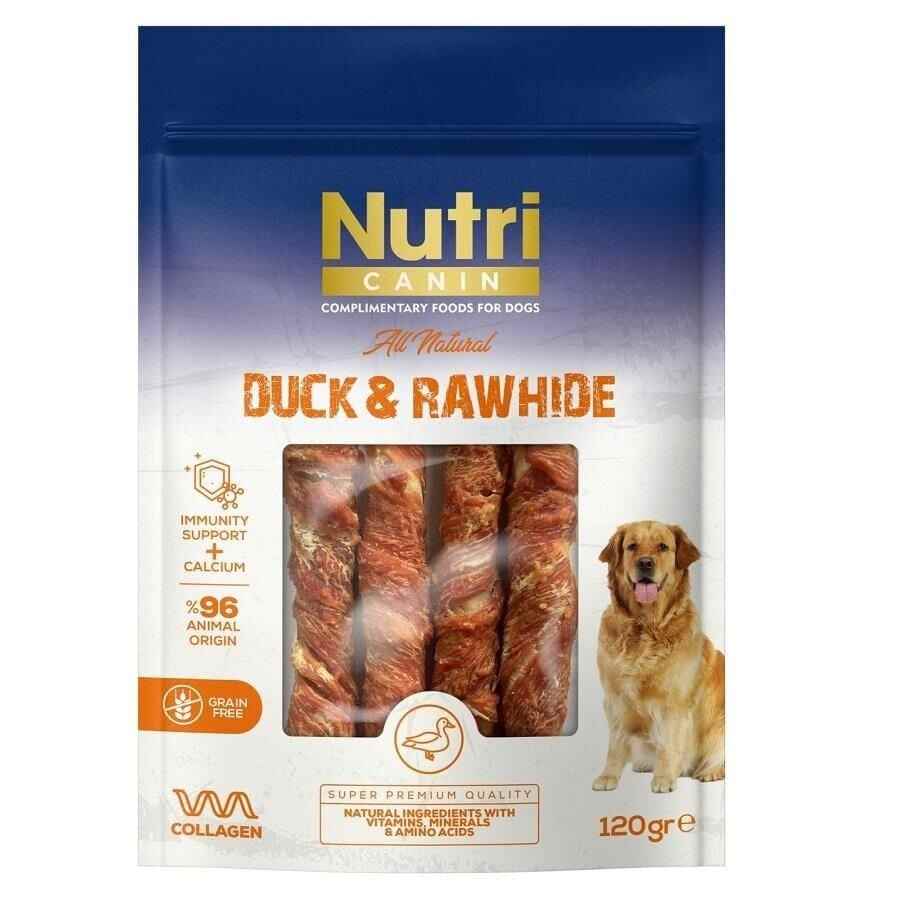 Nutri Canin Rawhide Ördek Eti Sarili Orta/Büyük Irk Köpek Kemik Ödülü 120 Gr