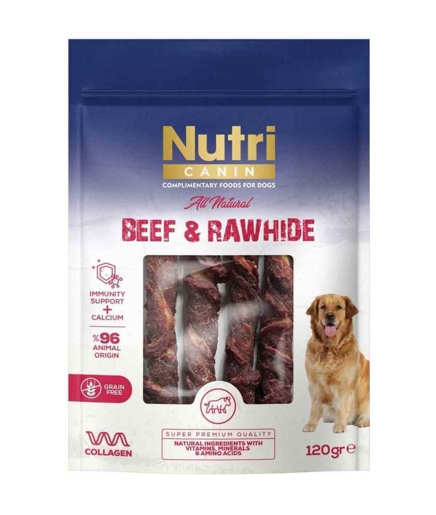 Nutri Canin Rawhide Sigir Eti Sarili Orta/Büyük Irk Köpek Kemik Ödülü 120 Gr