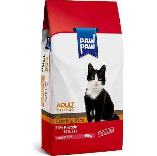 Paw Paw Lamb Kuzu Etli Yetişkin Kedi Maması 15 Kg