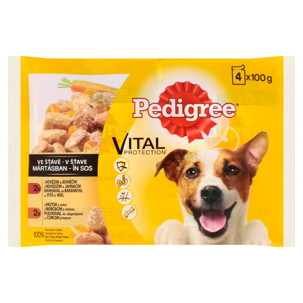 Pedigree Multipack Biftek-Kuzu Hindi-Havuç 4x100 Gr