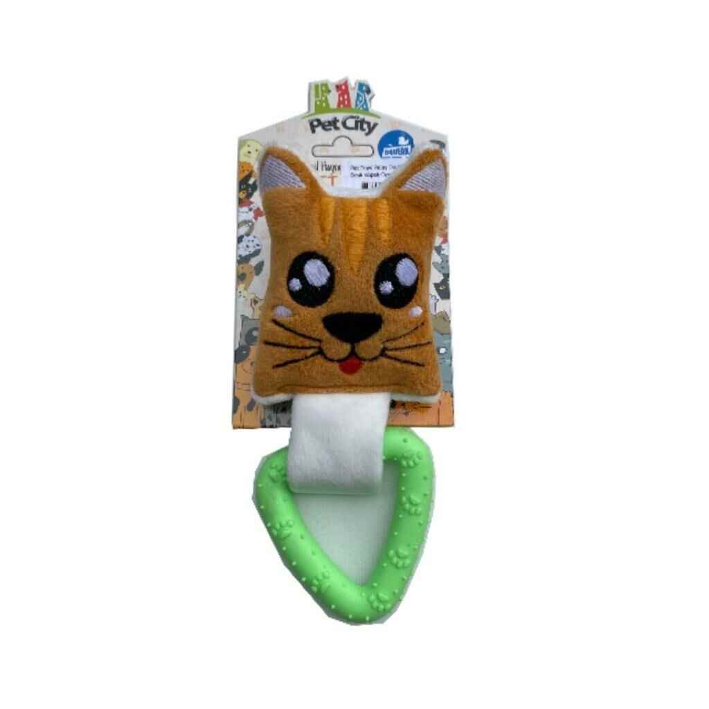 Pet Toys Peluş Diş Kaşıyıcı Sesli Köpek Oyuncağı (Kahve Köpek)