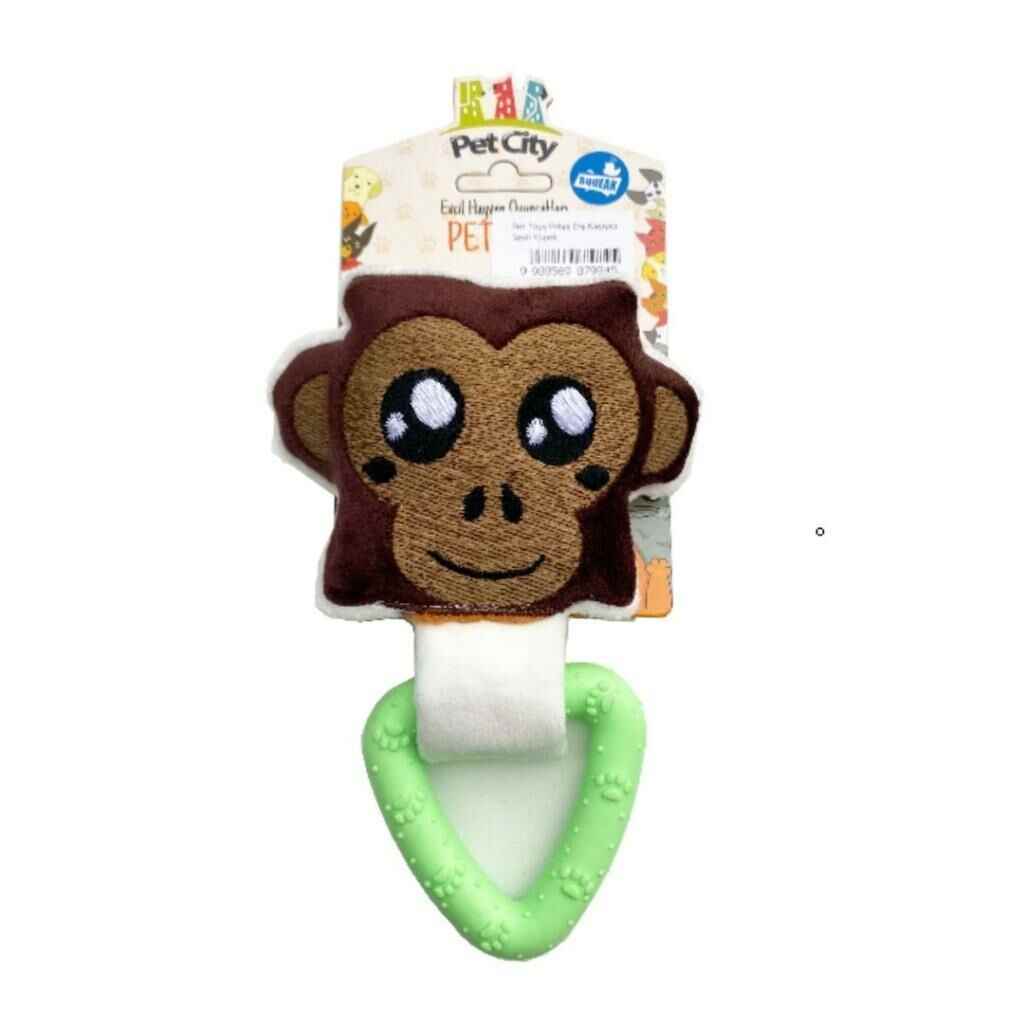 Pet Toys Peluş Diş Kaşıyıcı Sesli Köpek Oyuncağı (Maymun)