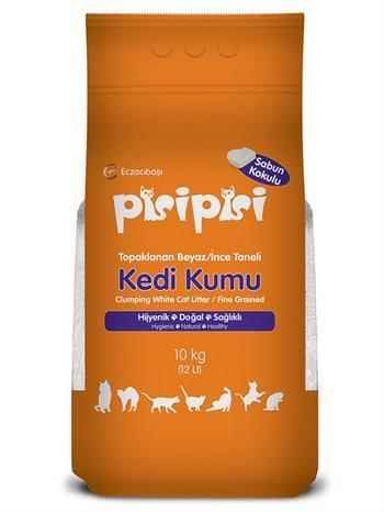 Pisi pisi Sabun Kokulu İnce Taneli Kedi Kumu 10 Kg